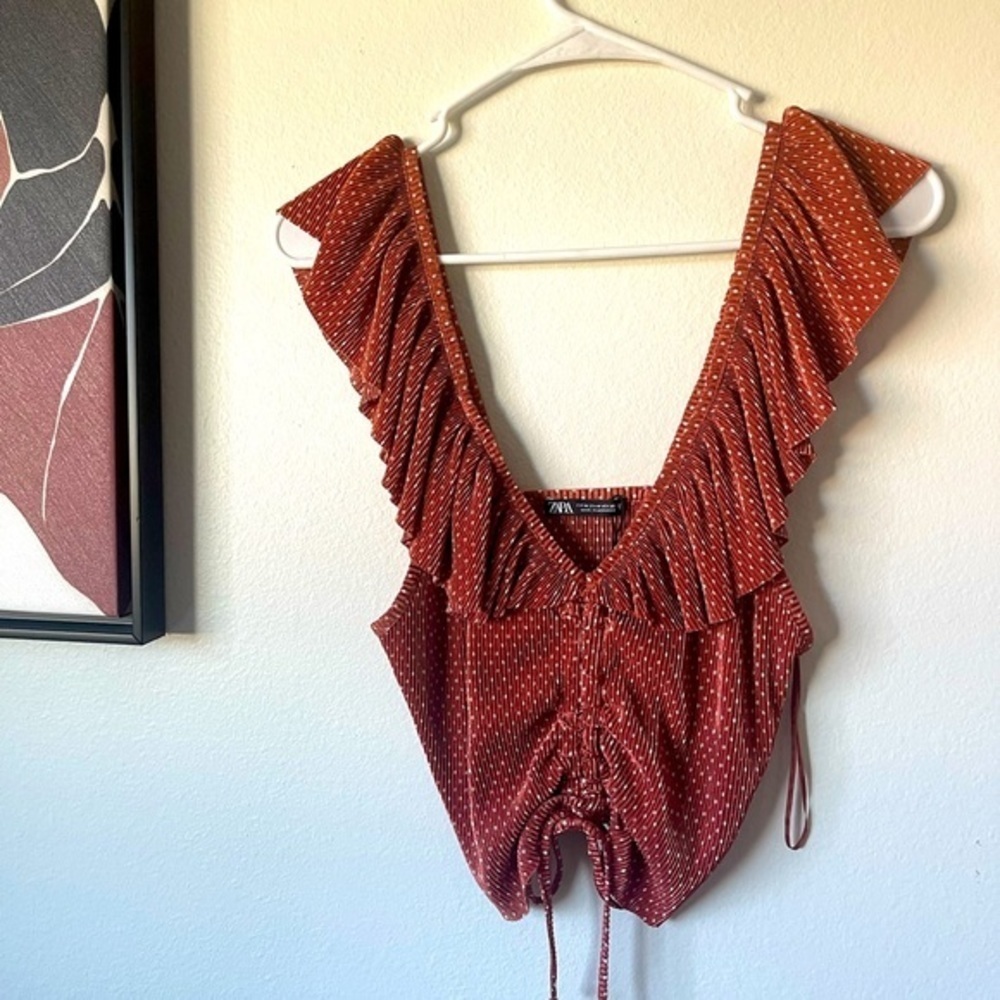 Zara Polkadot Crop Top M‎